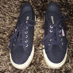 🌟Navy Blue Platform Superga shoes 🌟